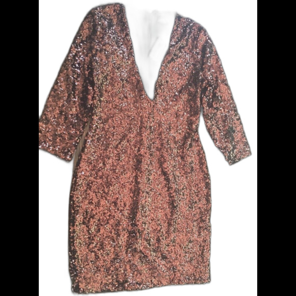 Women's Express Deep Red Sequin Mini Party Dress SZ 00 - Picture 3 of 5